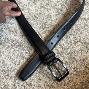 Bachrach Black Leather Men’s Belt 36